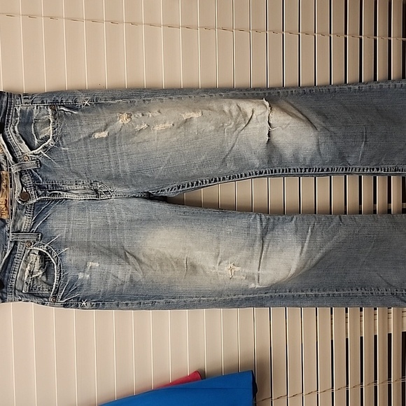 BKE by Buckle men's Tyler distressed Bootcut jeans 34 x 32 - Picture 1 of 16